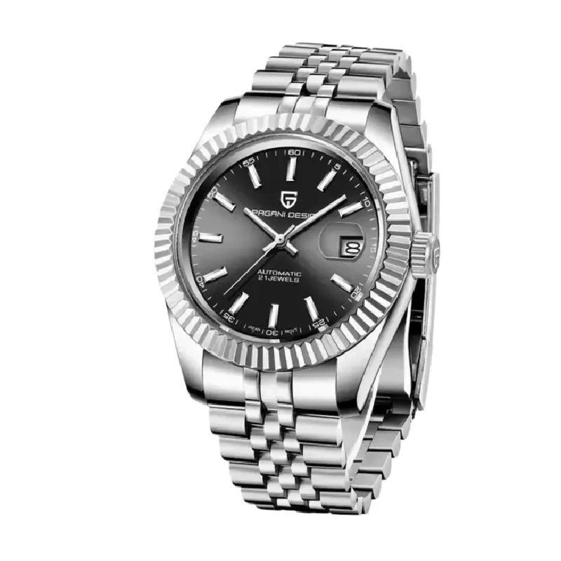 Pagani Design Sapphire Crystal Black Dial Men's Watch- PD-1645